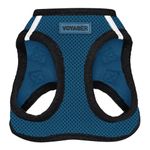 Voyager Step-in Air Dog Harness - All Weather Mesh, Reflective, No Pull Harness for Small, Medium Dogs, Cats - Secure with Hook & Loop Fastener, Buckle, Double D-Rings - Blue/Black Trim, M