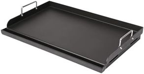 Utheer 25" x 16" Nonstick Coating Cooking Griddle for Gas Grill, Universal Griddle Flat Top Plate Insert with Grease Groove and Removable Handles for Charcoal/Gas Grills, Camping, Tailgating, Parties