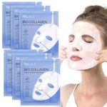 6 Pack Bio Collagen Face Mask Overnight, Bio Collagen Real Deep Hydrating Facial Mask Overnight Mask Anti Wrinkle Lifting Mask - Pore Minimizing