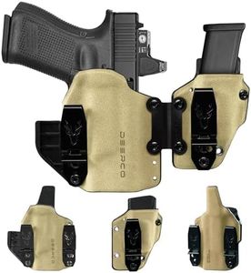AIWB & IWB Holster Compatible with Glock 19,23,32(Gen 1-4), G19 Gen 5,G19x,PSA Dagger& P10C. Soft Surface for Comfort Holster with Mag Carrier (AIWB-Earth Brown)