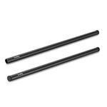 SmallRig 15mm Rod Aluminum Alloy Rod with M12 Female Thread 40cm 16 Inches Long - 1054 (Pack of 2)