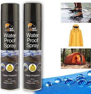 Max Solutions 2 x Water Proof Spray Fabric Sleeping Bags Protector Waterproofing for Shoes Tents Cloth Jacket 300ml
