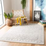 Safavieh Tulum Collection TUL271A Boho Moroccan Distressed Area Rug, 5' 3" x 7' 6", Ivory/Grey