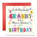 Papa Prints Granny Birthday Cards Granny (145 x 150 mm) Grampy Birthday Card with Envelope Granny Birthday Card Gran Birthday Card