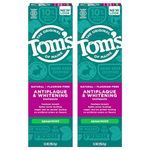 Tom's of Maine Antiplaque and Whitening Fluoride Free Toothpaste, Spearmint, 5.5 Ounce, 2 Count