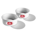 Fat Daddio's PCC-73PK 7" x 3" Round Cheesecake Moulds Anodized Aluminum Set of 2