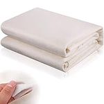 Tatuo Natural Cotton Batting for Quilts 78.7 x 59 Inch Double Sided Non Woven Warm Sewing Batting Cotton Quilt Batting for Quilt Wearable Craft