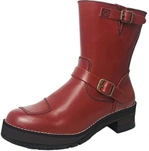 Wild Wing WWM-0006ATU Thick Sole Eagle Wine Red, 8.9 inches (22.5 cm), Genuine Leather Motorcycle Boots, Stylish, Perfect for Street Walks, Recommended for Beginners