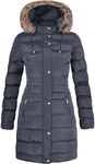 Spindle Womens Long Fur Trimmed Hoo
