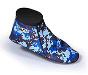 Tilos 3mm Waterproof Neoprene Fin Socks for Scuba Diving, Snorkeling, Swimming, Watersports, Hiking & Many More (Digital Blue, L)