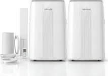 Garvee 2 x Portable Air Conditioners 14,000BTUs, Remote Control, Portable AC Unit, Dehumidifier, Fan, 850Sq.Ft Cool/Dry/Swing,Quite,LCD Display,Fast Cool, Air Purification,1400W, CEER7.83,
