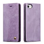 QLTYPRI Wallet Case for iPhone 7/8/SE 2020/SE 2022, Vintage PU Leather Folio Case with Card Slots Kickstand Magnetic Closure Shockproof Flip Phone Cover for iPhone 7/8/SE 2020/SE 2022 5G - Purple