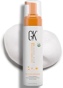 GK HAIR Global Keratin Volumizing Hair Styling Mousse (8.5 Fl Oz/250ml) -Enhances Curls Added Volume with Medium Hold & Boost Shine Moisturizing Blow Dry Frizz Control Foam for All Hair Types -Unisex