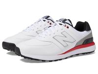 New Balance men's 574 Greens V2 Golf Shoe, White/Black, 9 UK