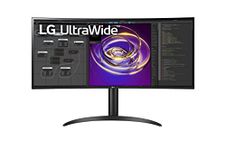 LG 34WP85CN-B 34 Inch QHD(3440 x 1440) Curved Monitor with UltraWide 5ms 60Hz Display, AMD FreeSync, USB Type C, Black