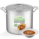 NutriChef 20 Quart Stockpot with Stainless Steel Lid - Perfect for Cooking, Soups, Stews, Bone Broth & Family Meals - Large Pot for All Cooktops, Heavy Duty