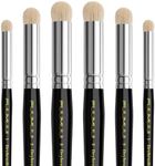 Dry Brush Miniature Painting, Fuumuui 6Pcs Model Paint Brushes Dry Brushes for Miniatures Premium Goat Hairs Domed Drybrush Set for Dry-Brushing Scale Models