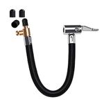 Melphan-Auto Flexible Tire Valve Extension Adapter, Inflator Hose Adapter, Locking Air Chuck Quick Connect and Release, Pressure Adjustable Tire Inflator Pump Hose Adapter for Car Motorcycle Bike,1PC