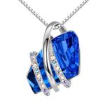 Leafael Birthstone Wish Stone Necklace for Women | Birthstone Necklace With Healing Crystals | Allergy-Free Pendant Necklace with Gift Box Included
