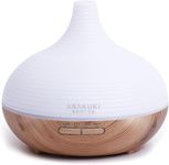 ASAKUKI 300ml Essential Oil Diffuser, Premium 5 in 1 Ultrasonic Aromatherapy Scented Oil Diffuser Vaporizer Humidifier, Timer and Auto-Off, 7 LED Light Colors-Yellow