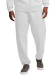 Fruit of the Loom Eversoft Fleece Sweatpants with Pockets, Moisture Wicking & Breathable, Sizes S-4X, White, Medium