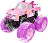 Threeking 1:16 Pink RC Monster Truck Toys Waterproof Pickup 4WD All-Terrain Amphibious Remote Control Car Toy Gift for Girls Ages 4 5 6 7 8 9 10 11 12 Durable, Off-Road, Fun for Indoor & Outdoor Play