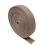 Heavy Duty Webbing Strap Tape - 5 metres - Rucksack/Backpacks, Luggage/Cargo Strapping, Belts (Light Brown, 25mm)