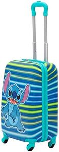 FUL Disney Stitch 21 Inch Kids Rolling Luggage, Hardshell Carry On Suitcase with Wheels, Turquoise, Turquoise, 21 Inch, Disney Stitch 21 Inch Kids Rolling Luggage, Hardshell Carry on Suitcase with