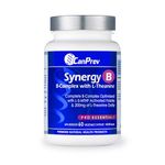 CanPrev Synergy B | 60 v-caps | Complete Vitamin B Complex Optimised | Active Vitamin B Complex | B Vitamins for Women and Men