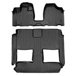 MAXLINER A0213/B0046 Floor Mats for Dodge Grand Caravan/Chrysler Town & Country, 2008-2017, 3 Row Set, Black