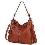 VX VONXURY Hobo Bags for Women, Stylish Faux Leather Tote Handbag Large Shoulder Purse with Side Pockets for Work Travel