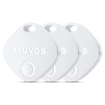 ATUVOS Smart Bluetooth Tracker Tag 3 Pack, Key Locator Compatible with Apple Find My (iOS Only, Android not Supported), Item Finder for Luggage, Suitcase, Wallets, Anti-Loss Mode, Replaceable Battery