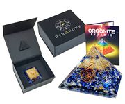 Lapis Lazuli Orgone Pyramid Positive Energy Generator Crystal Stones for Healing and Protection Orgonite Pyramids, Reiki Meditation, Yoga Spiritual Balance