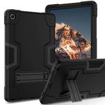 DUEDUE Case for Lenovo Tab M10 Plus 10.6"(3rd Gen) 2022-Kickstand Heavy Duty Hard PC Cover Shockproof Full Body Protective Case for Lenovo Tab M10 Plus 10.6 Inch-TB125FU/TB128FU/TB128XU, Black