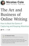 The Art and Business of Online Writ