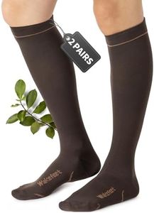 WAKEFEET Compression Socks Men and Women 2 Pairs, Compression Stockings 15-20 mmHg for Office, Nurse, Flight Travel, Sport, Standing All Day