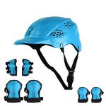 Koko Dragon Kids Skating & Cycling Helmet | Protective Gear for Boys & Girls (Light Blue, X-Small 520 MM)