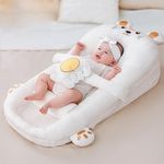 ZIXNEXKOO 2025 Baby Lounger Pillow, Nursing Pillow, Infant Breastfeeding Pillows, Reflux Pillow for Baby Breathable with Machine Washable Cover, Newborn Babies Essentials Gifts