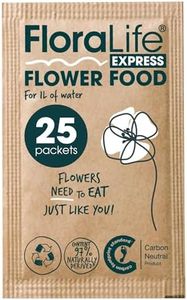 FloraLife Fresh-Cut Flower Food - Sachet Multi-Nutrient & Hydration Solution - 25 Packets