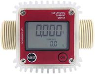 Pro K24 Turbine Digital Diesel Fuel Flow Meter for Chemicals Water（Red）