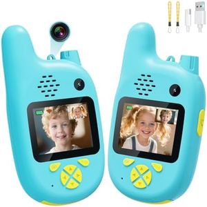 Video Walkie Talkies for Kids with Dual Cameras,2 Pack Rechargeable Kids Walkie Talkies Toys for Ages 3-9 Year Old Boy Girl, Birthday for 3 4 5 6 7 8 Year Old Boys Girls,Indoor&Outdoor
