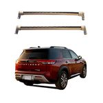 ROKIOTOEX Roof Rack Crossbars Fits 2022 2023 2024 Nissa-n Pathfinder with Factory Raised Roof Rails Luggage Cargo Box Ski Kayak Carrier Aluminum Silver Cross Bars