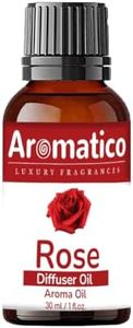 AROMATICO Rose Diffuser Oil for Long-Lasting - Premium Home Fragrance Oil for Aromatherapy, Meditation & Concentration - Versatile Use in Diffusers, Air Fresheners - 30ml