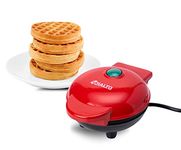 Boniry Jialto Mini Waffle Maker 4 Inch- 350 Watts, Waffle Maker Machine Stainless Steel Non-Stick Electric Iron Machine For Individual Belgian Waffles, Tangy Red Waffle Maker