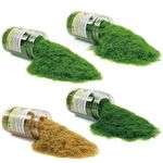 CFA7 4 x 300ml Mixed 8mm Static Grass Terrain Powder Green Fake Grass Fairy Garden Miniatures Landscape Artificial Sand Table Model Railway Layout