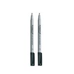 Staedtler Lumocolor Non Permanent Water Soluble Marker (Pack of 2) (Black)