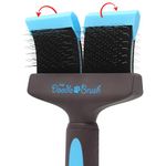 The Doodle Brush - Slicker Brush For Grooming, Long Pin Slicker Brush Dog For Cockapoo & Bernedoodle - Poodle Brushes For Grooming, Dog Brush For Poodles - Dog Grooming Brush (Double Head)