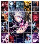 Moment Prints Gojo Satoru Colored Manga Collage Poster Set - Set of 20, 210 mm x 297 mm, Self Adhesive, Premium-Quality Posters, 300 GSM Paper, Gojo Poster