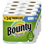 Bounty Select-A-Size Paper Towels, 8 Triple Rolls, White, 135 Sheets Per Roll