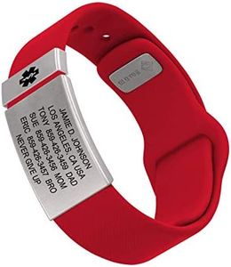 ROAD iD - official Medical Alert Bracelet - the Wrist ID Elite - 19mm wide - Silicone Pin-Tuck - medic id bracelets - 4 colors